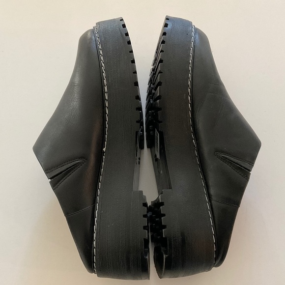 MATISSE Lena Chunky Platform Mule Black Leather Size 10 LIKE NEW - Picture 6 of 6